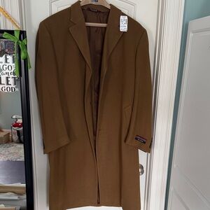 NWT Jos. A. Bank Camel Trench Coat for Men Size 42 Reg